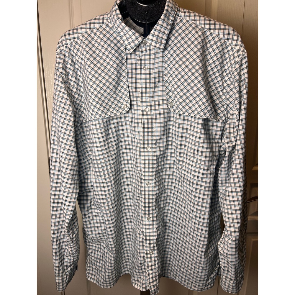 Howler Brothers Men XL Plaid Excellent Pearl Snap Fishing Shirt Rugged Outdoorsy